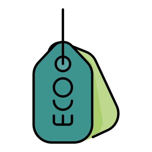 Eco tag eco friendly organic sustainability icon Eco tag eco friendly organic sustainability icon