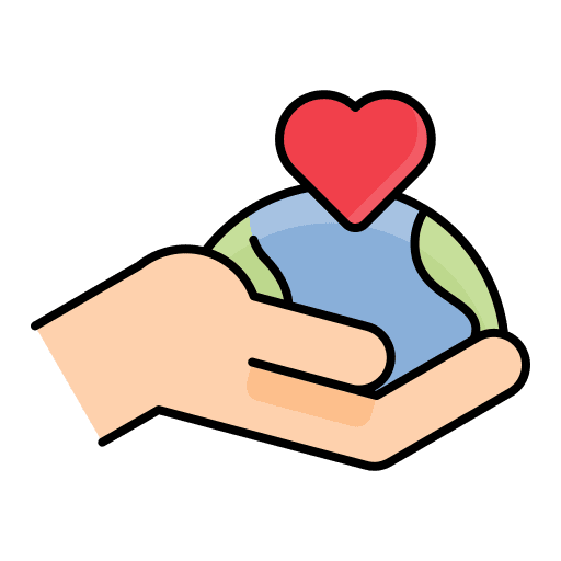 Love planet world hand icon Love planet world hand icon
