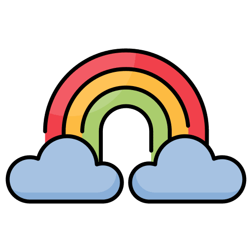 Rainbow ecology rainbow clouds icon Rainbow ecology rainbow clouds icon