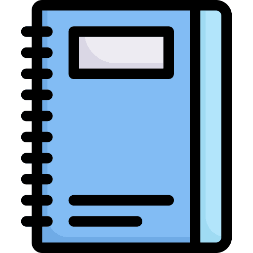 Agenda school material book stationery icon