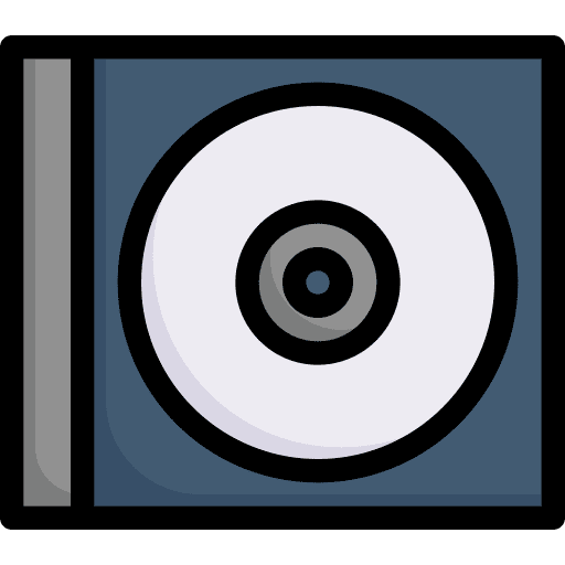 Compact disk disk storage data storage music and multimedia icon