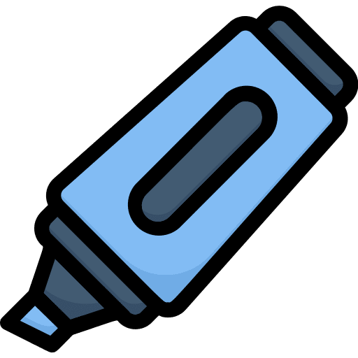 Highlighter education school supplies highlight icon