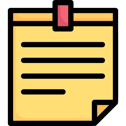Sticky note school material education office material icon