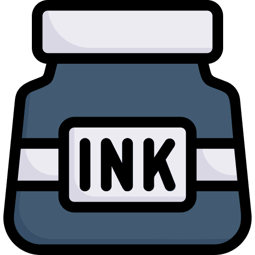 Ink quill education writing icon Ink quill education writing icon