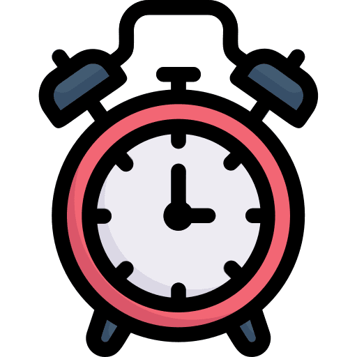 Clock time and date alarm tool icon Clock time and date alarm tool icon