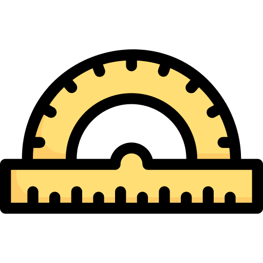 Protactor stationery school material education icon Protactor stationery school material education icon