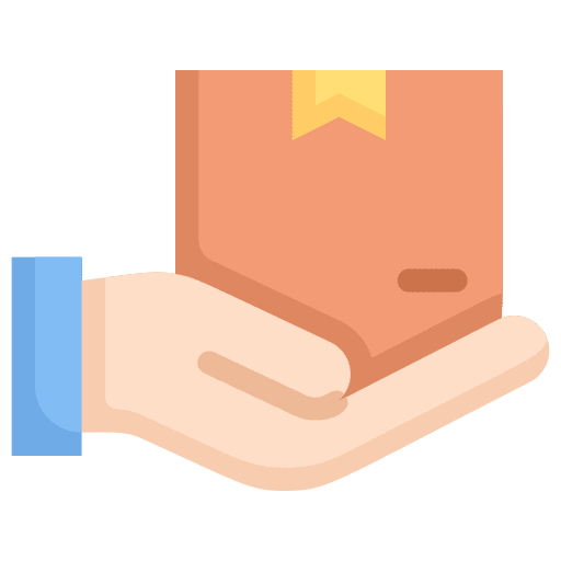 Received shipping and delivery order package icon