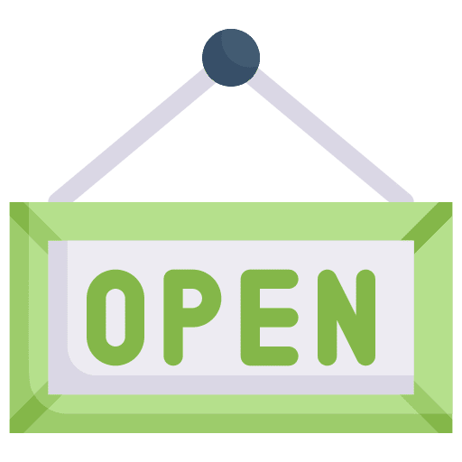 Open signaling sign commerce icon