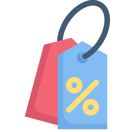 Price tag commerce and shopping percentage percent icon Price tag commerce and shopping percentage percent icon