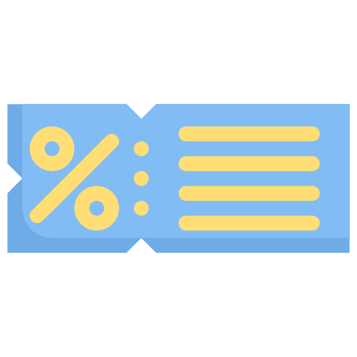 Voucher commerce and shopping ticket offer icon Voucher commerce and shopping ticket offer icon
