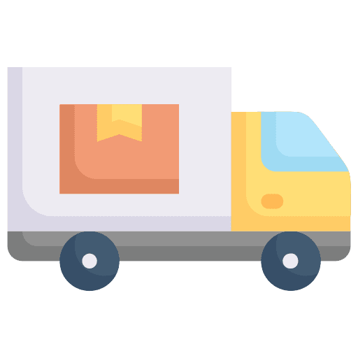 Delivery truck vehicle shipping and delivery package icon Delivery truck vehicle shipping and delivery package icon