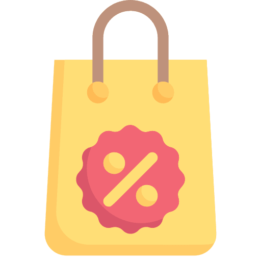 Shopping bag shopper shop percentage icon Shopping bag shopper shop percentage icon