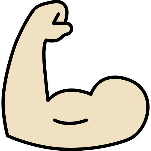 Biceps sports and competition muscle courage icon