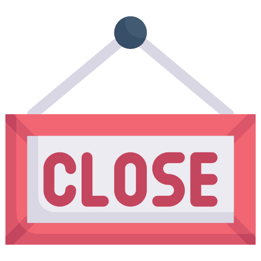 Close commerce store shop icon Close commerce store shop icon