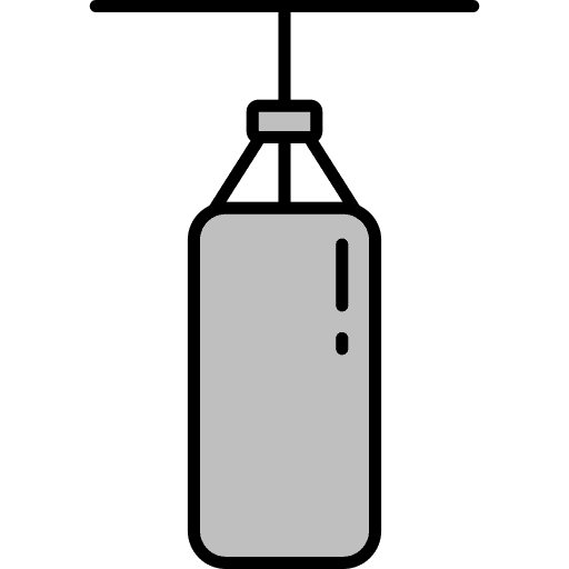 Punching bag sand bag exercise sports and competition icon