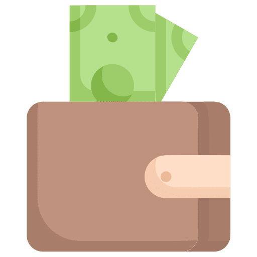 Wallet bill money fashion icon Wallet bill money fashion icon