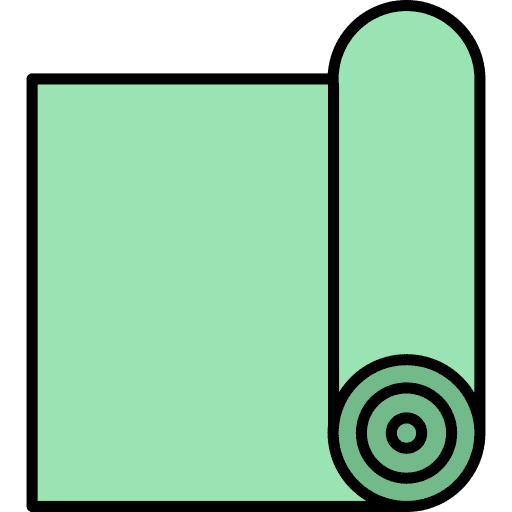 Yoga mat yoga mat gymnastics stretching icon