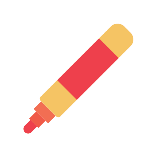 Marker school material school highlighter icon Marker school material school highlighter icon