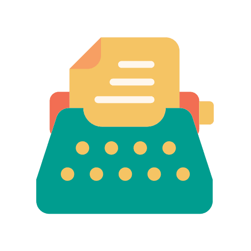 Typewriter communications writing tool copywriting icon Typewriter communications writing tool copywriting icon
