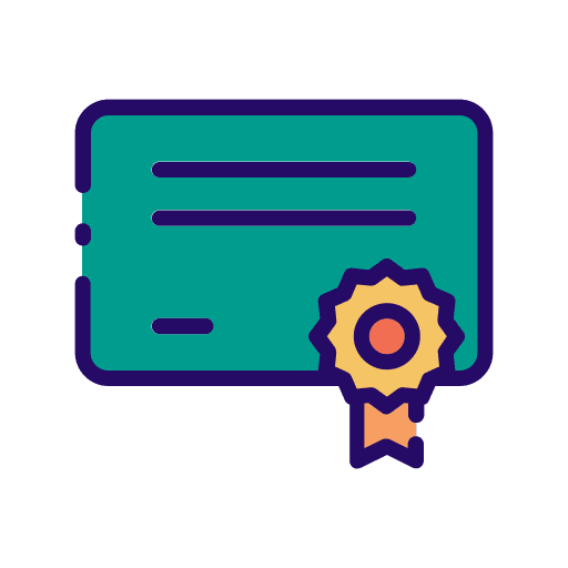 Certificate degree certificates contract icon