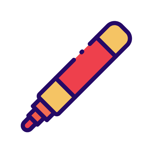 Marker permanent office material education icon Marker permanent office material education icon