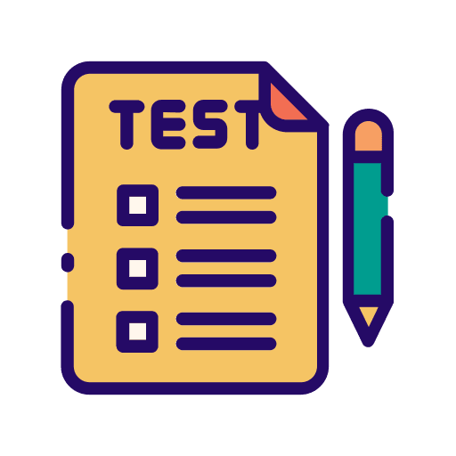 Test document exam task icon Test document exam task icon