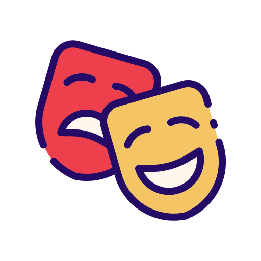 Theater entertainment culture mask icon