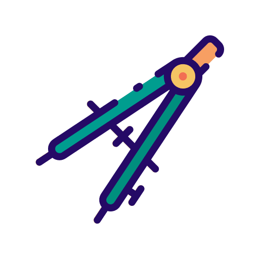 Compass tool art and design education measurement icon Compass tool art and design education measurement icon