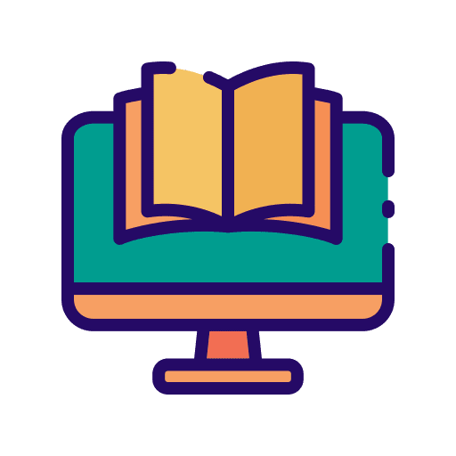 Ebook study online learning course icon Ebook study online learning course icon