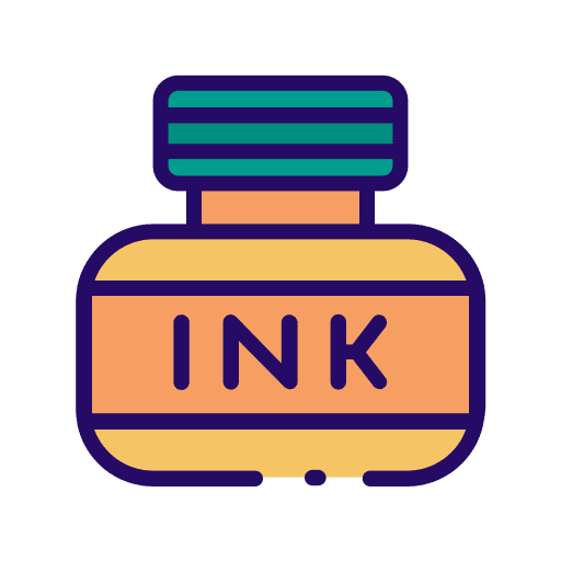 Ink art and design pen feather pen icon Ink art and design pen feather pen icon