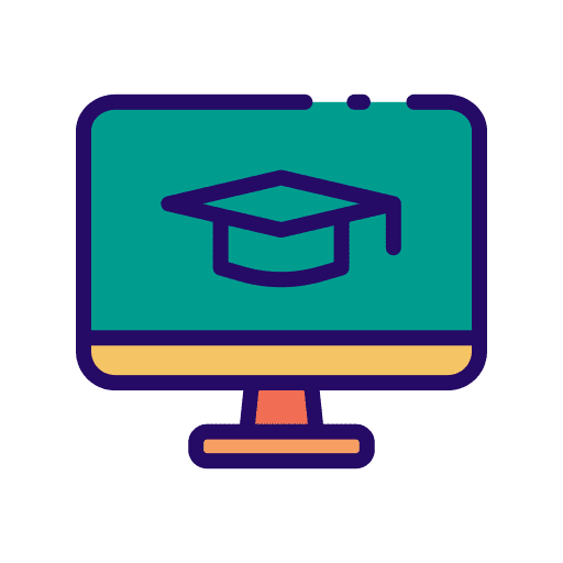 Online course online shop education computer icon Online course online shop education computer icon