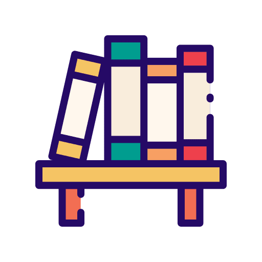 Bookshelf bookcase storage education icon Bookshelf bookcase storage education icon