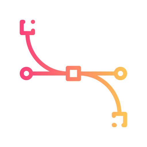 Vector graphics editor nodes illustration icon