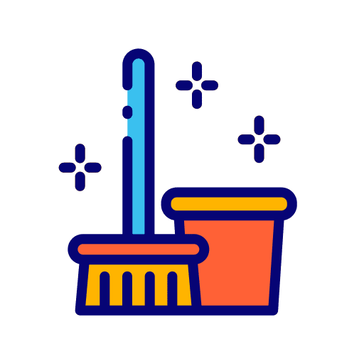 Cleaner sweeping miscellaneous tidy icon