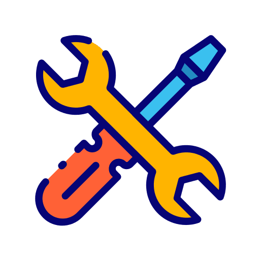 Repair work tool maintenance icon