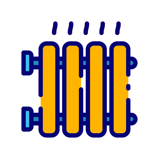 Radiator heating warm heat icon Radiator heating warm heat icon