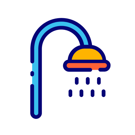 Shower bathroom furniture and household bath icon Shower bathroom furniture and household bath icon