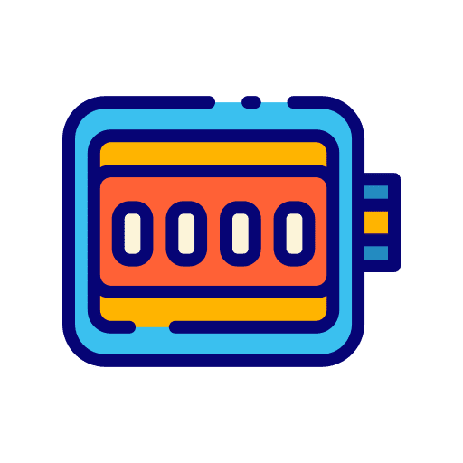 Counter plumbing meter electronics icon Counter plumbing meter electronics icon