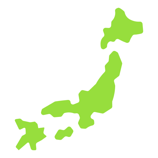 Japan country map flag icon