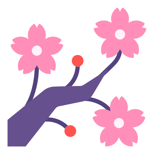 Sakura nature blossom botanical icon