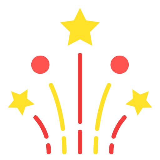 Fireworks celebration party signs icon Fireworks celebration party signs icon