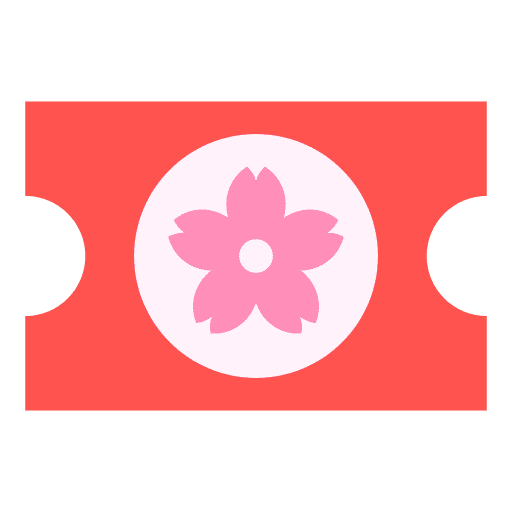 Ticket cinema sakura validating ticket icon Ticket cinema sakura validating ticket icon