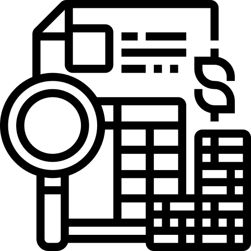 Statement accounting balance document icon