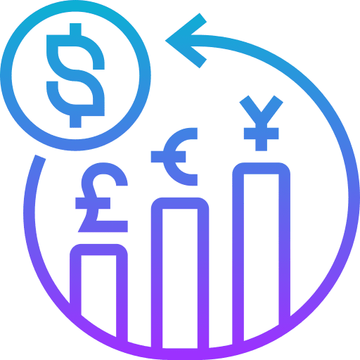 Exchange rate exchange exchange rate euro icon