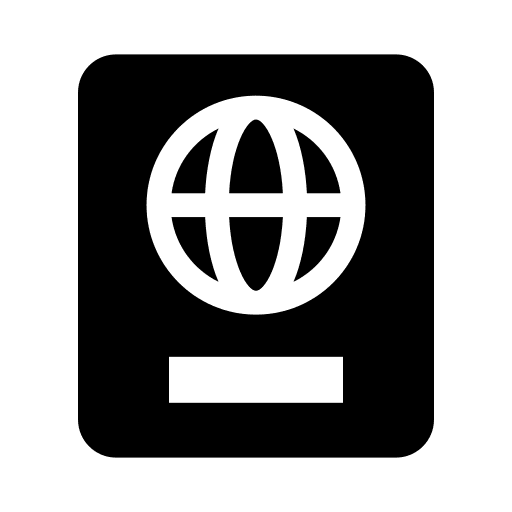 Passport id citizenship document icon