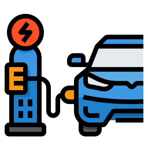 Charging station transportation electric car automobile icon