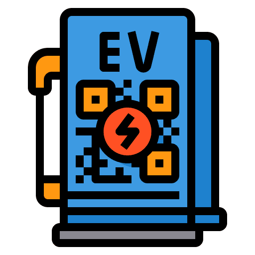 Electric station charging transportation electric station icon