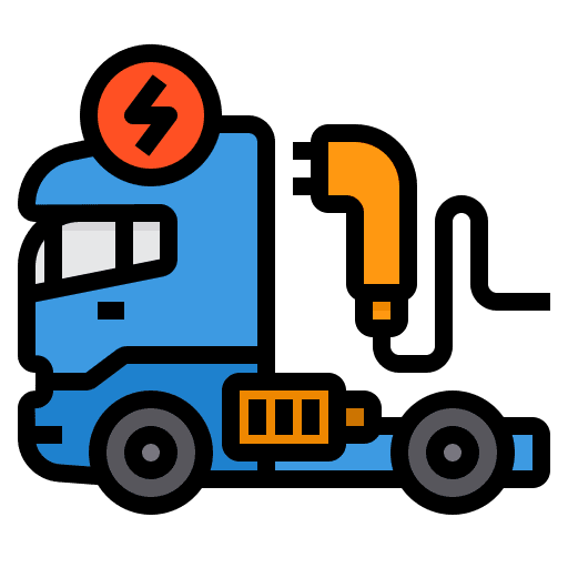 Electric transport truck delivery delivery truck icon