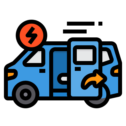 Van car van car electric car transportation icon