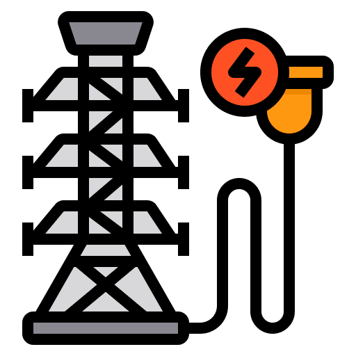 Electric pole industry energy transportation icon Electric pole industry energy transportation icon
